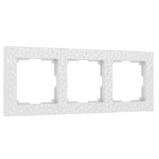 Изображение Рамка на 3 поста Hammer (белый) W0032401